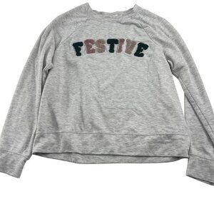 Workshop Republic Clothing Gray Festive Sweatshirt Small